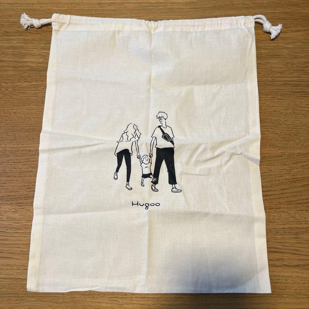 美品✨Huggo ハグー ヒップシート 巾着付き ウエストポーチ 黒 ナイロン