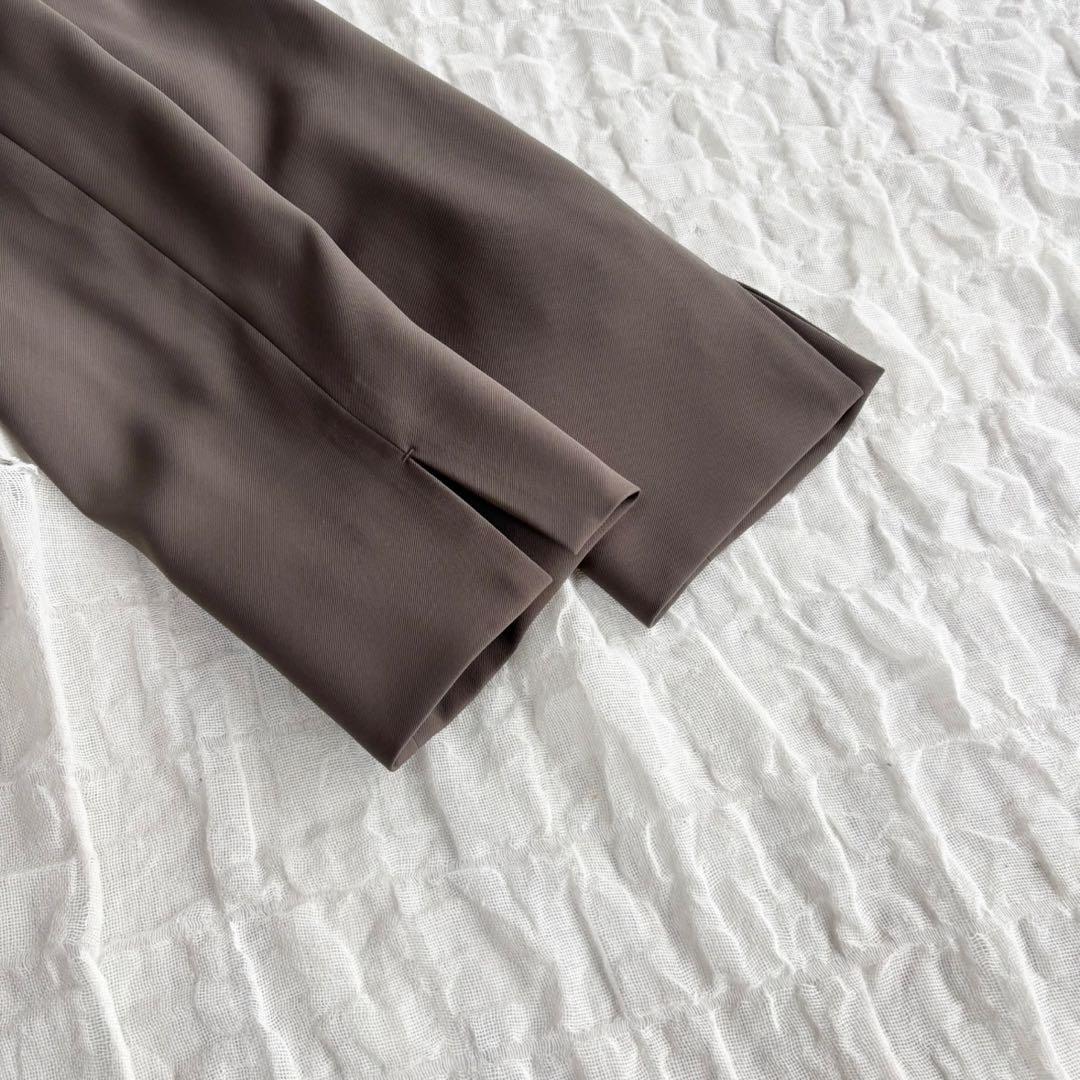 【1度着用のみ美品】 レミュー ウォッシャブル パンツスーツ ノーカラー