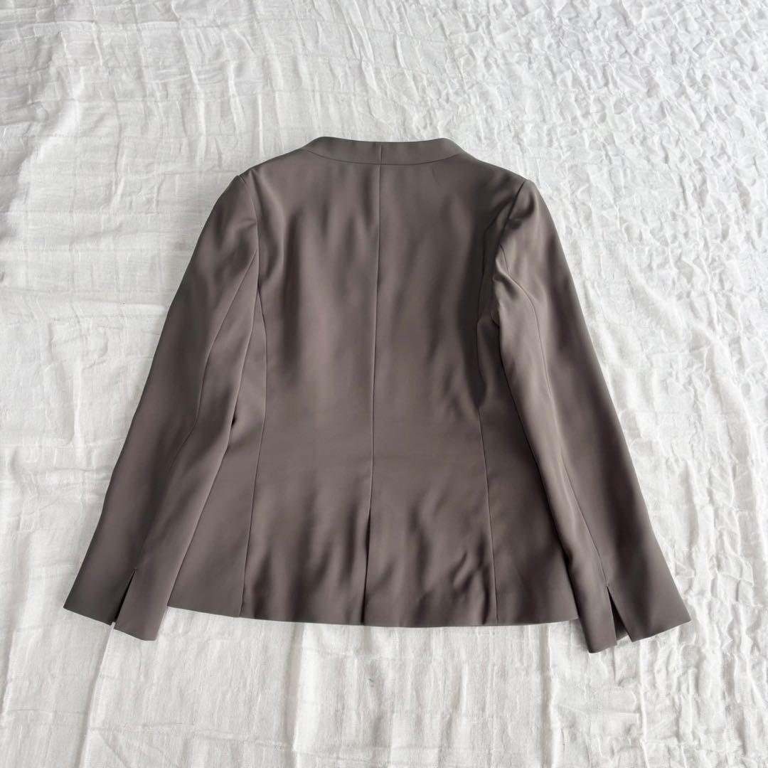 【1度着用のみ美品】 レミュー ウォッシャブル パンツスーツ ノーカラー