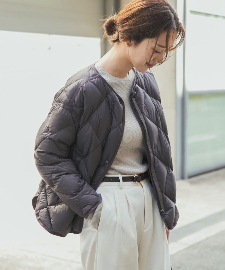 【DOORS】ライトダウンキルトショートブルゾン