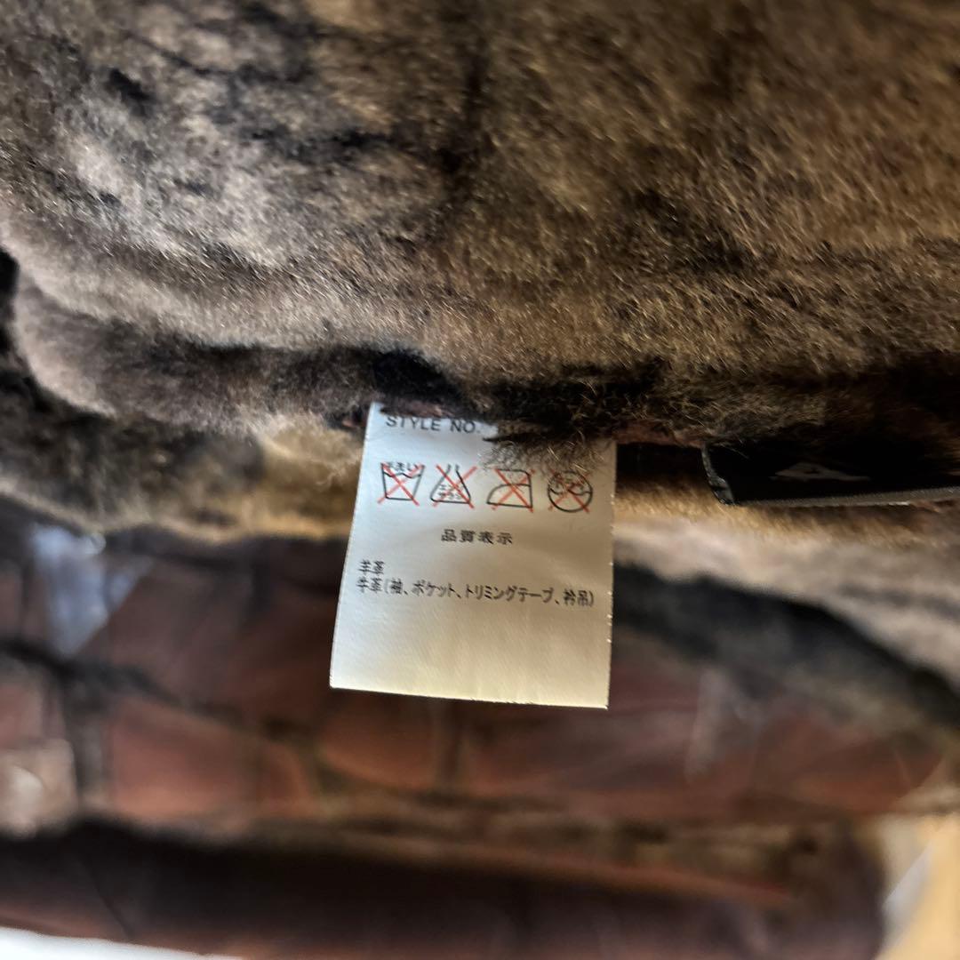 Avirex ブラウンレザージャケット L