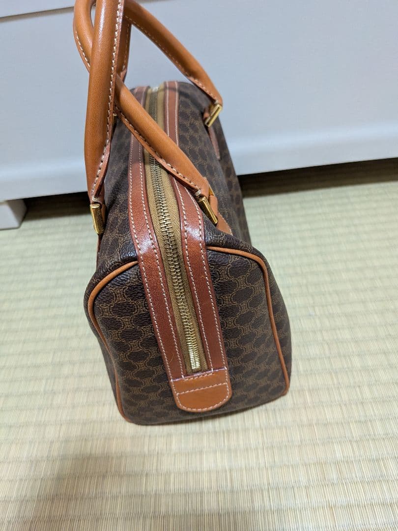 最終価格❗️Vintage CELINE⭐️マカダム　ブラゾン型押しミニボストン