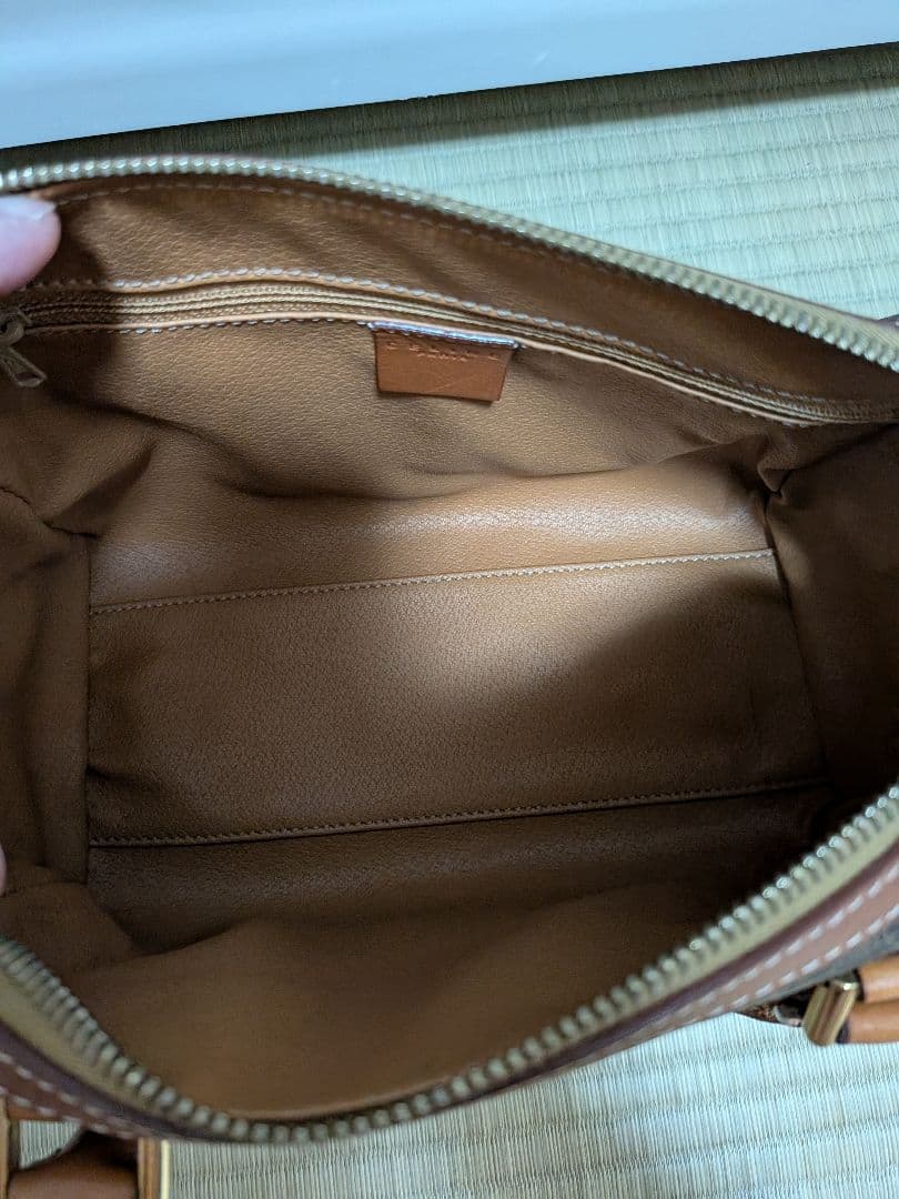 最終価格❗️Vintage CELINE⭐️マカダム　ブラゾン型押しミニボストン