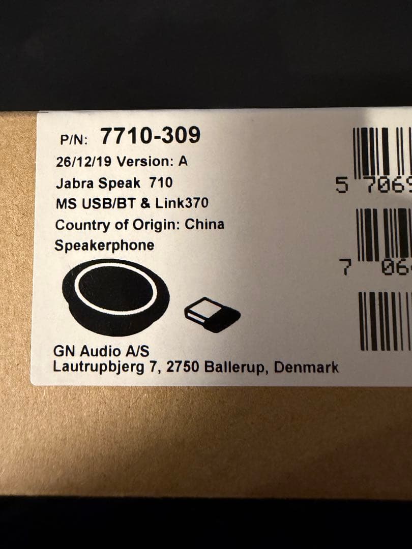 Jabra Speak 710 MS ポータブルスピーカーフォン