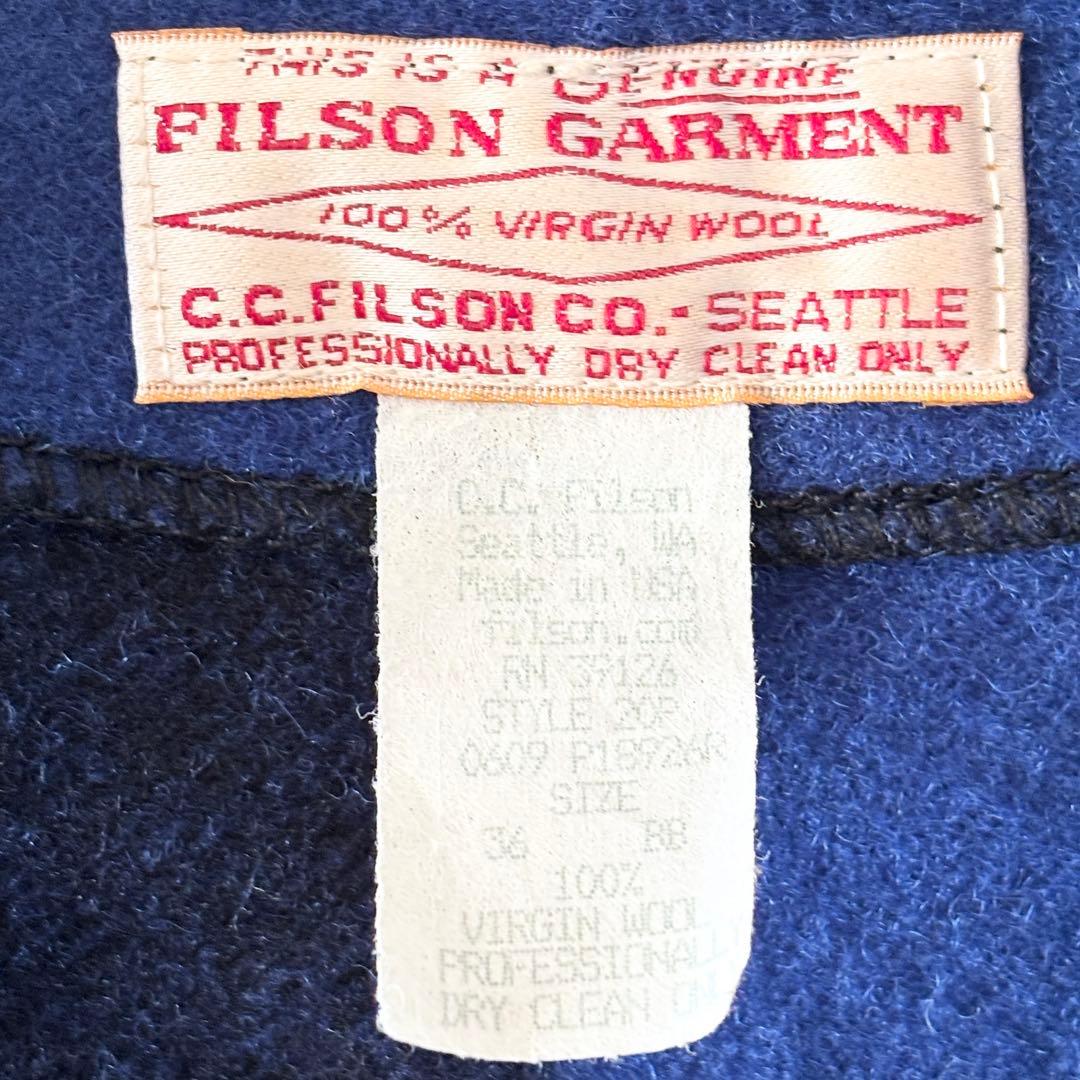 極美品 4,4万 フィルソン マッキーノウールベスト 36 ブルーブラック