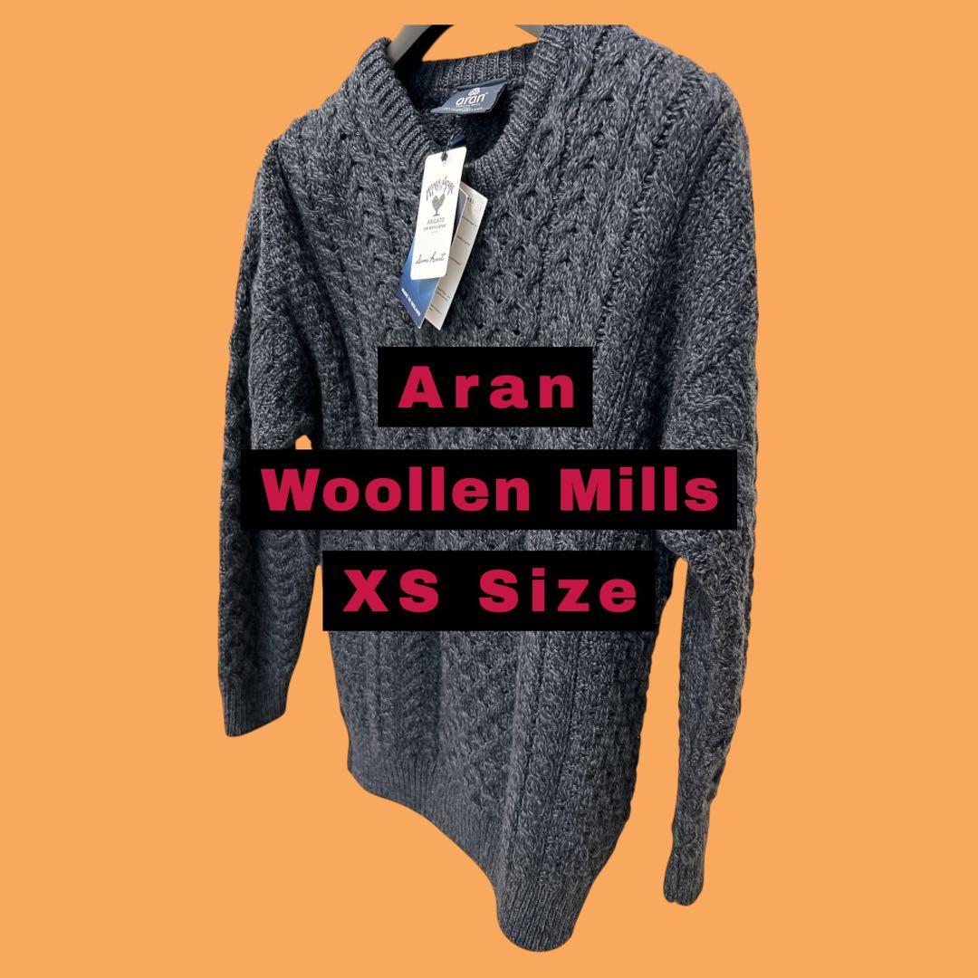 さ*き様 Aran Woollen Mills 羊毛100％ クルーネックアラン