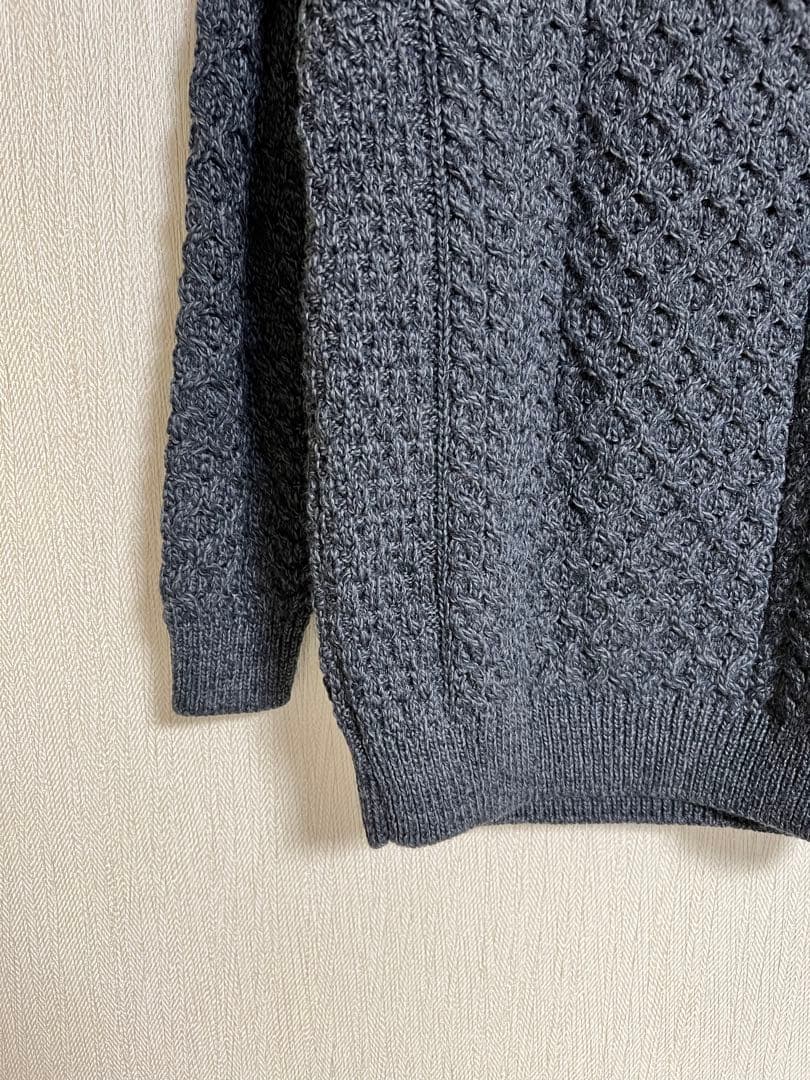 さ*き様 Aran Woollen Mills 羊毛100％ クルーネックアラン