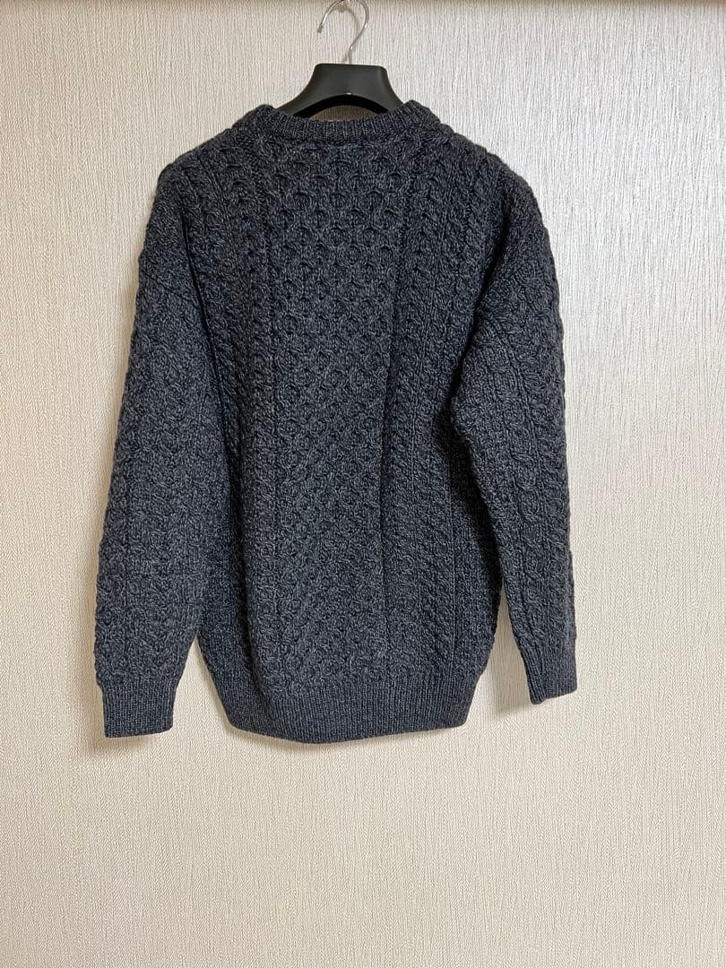 さ*き様 Aran Woollen Mills 羊毛100％ クルーネックアラン