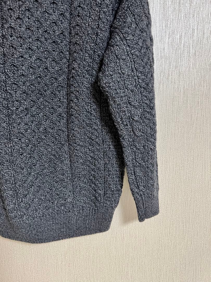 さ*き様 Aran Woollen Mills 羊毛100％ クルーネックアラン