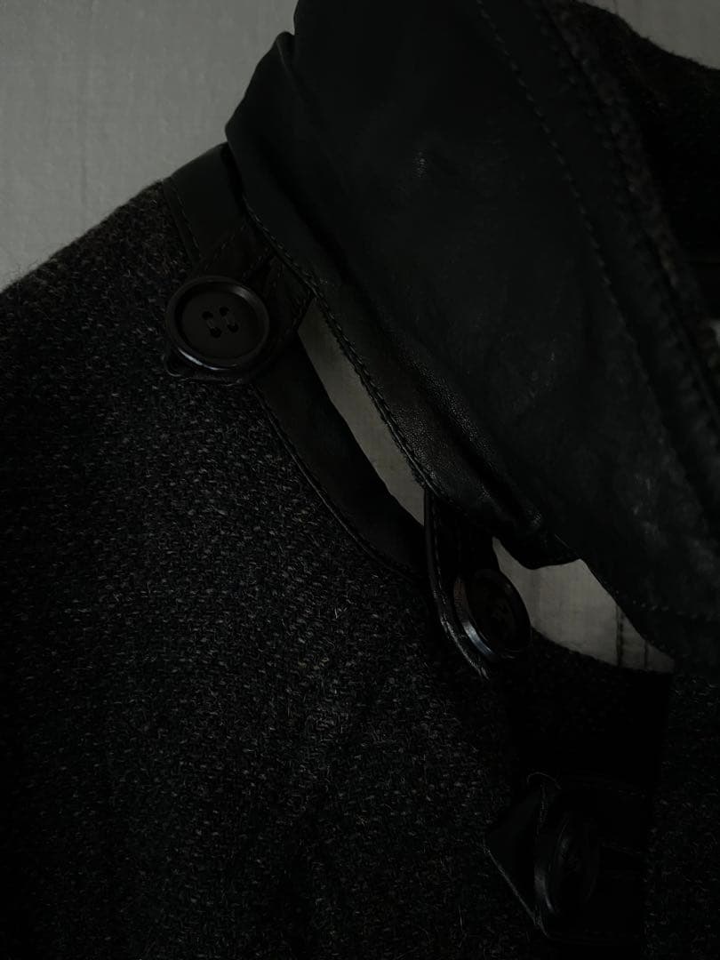 ARTS & SCIENCE ウールコート (本革レザー使い)