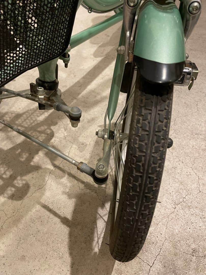 希少車◾️ブリヂストン ミンナ 前2輪後1輪 大人用3輪車 自転車　グリーン
