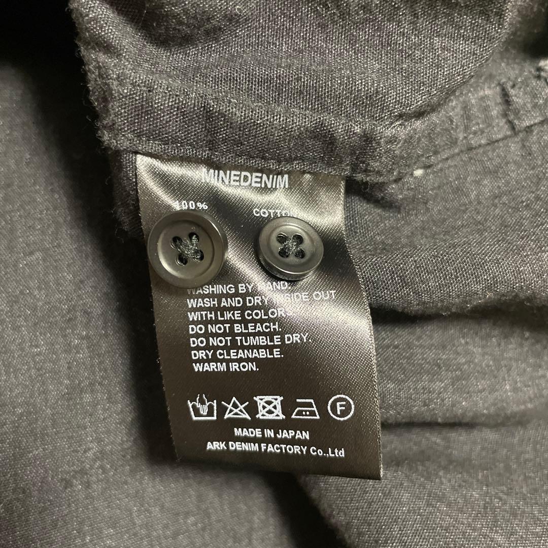 マインデニム　Chambray Open Coller L/S SHIRT 黒