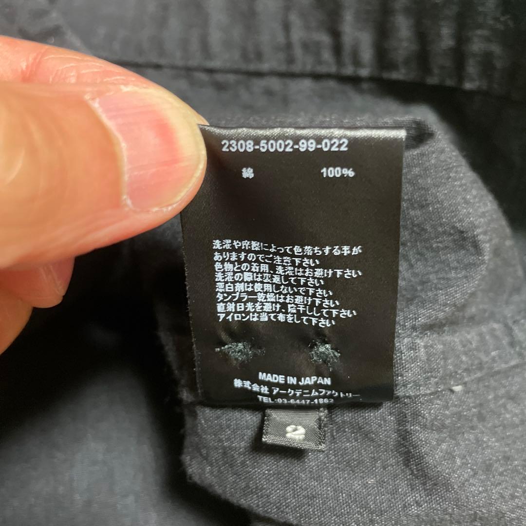 マインデニム　Chambray Open Coller L/S SHIRT 黒