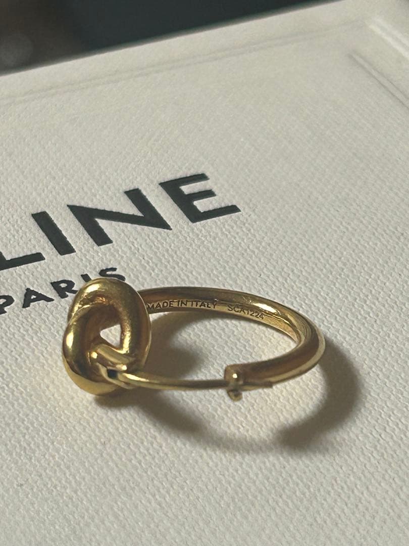 CELINE ノットスモールフープ ピアス(両耳用)