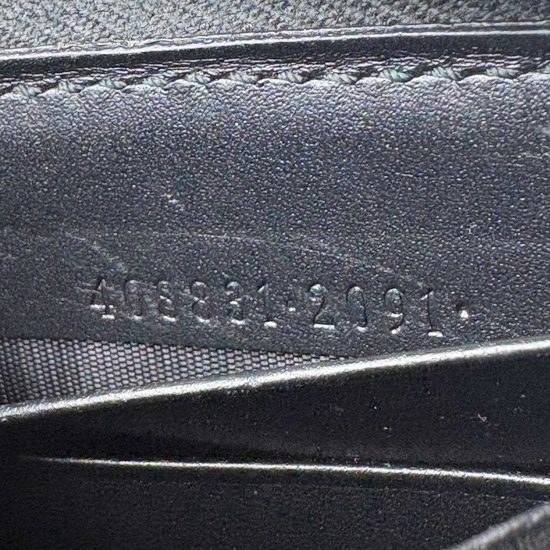 01 美品 GUCCI 長財布 シェリーライン PVC GGスプリーム 黒 o9