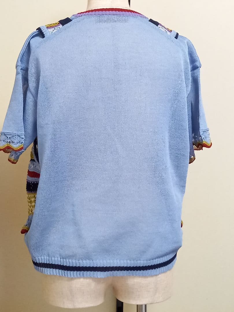 アルベロベロ　ブルー　綿 半袖