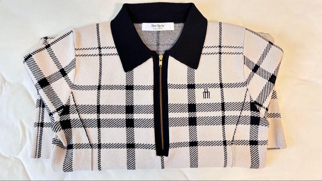 ワンピース Trois Logo Knit Mini Dress