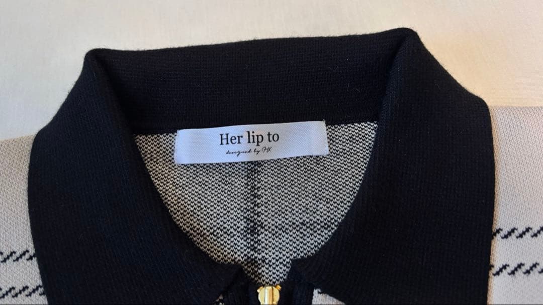 ワンピース Trois Logo Knit Mini Dress