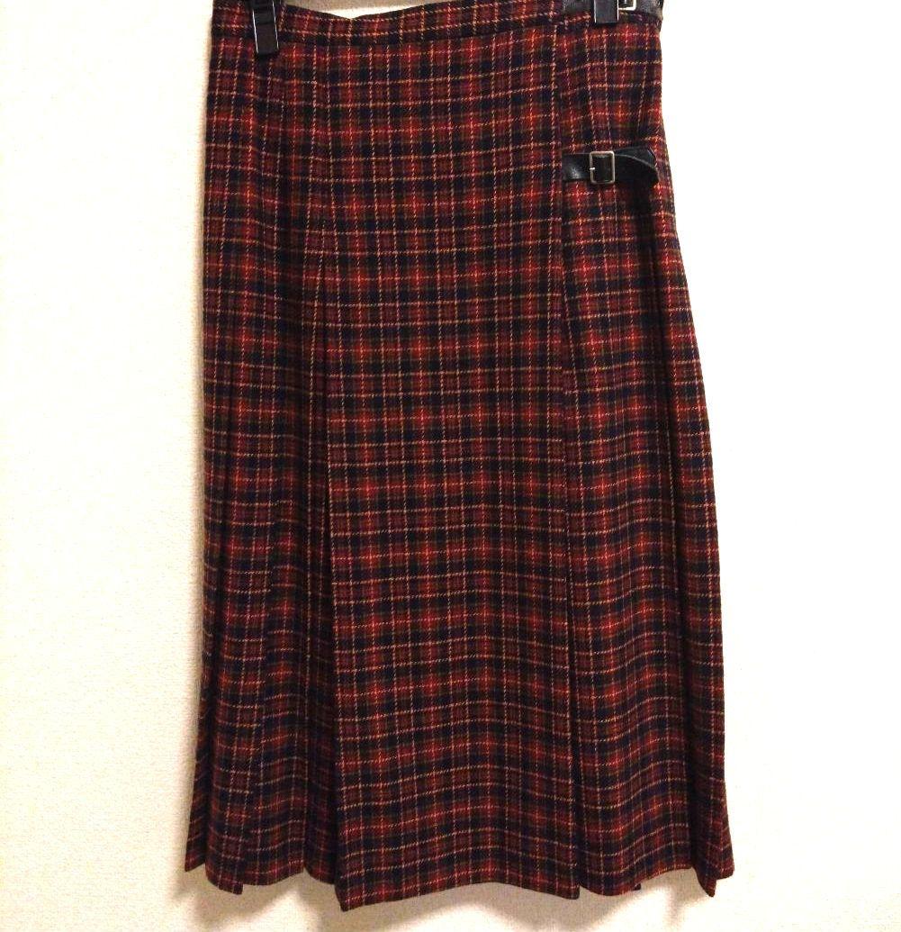 マーガレットハウエル　チェック柄ラップスカート