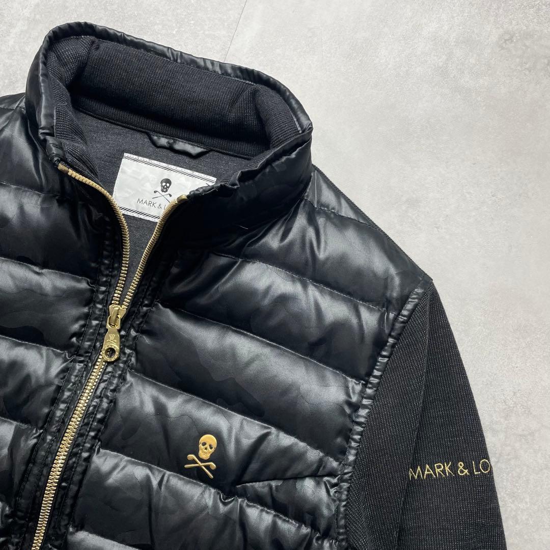 ☆*☆様 極美品 マークアンドロナ ダウンジャケット ナイロン切替 迷彩 スカル