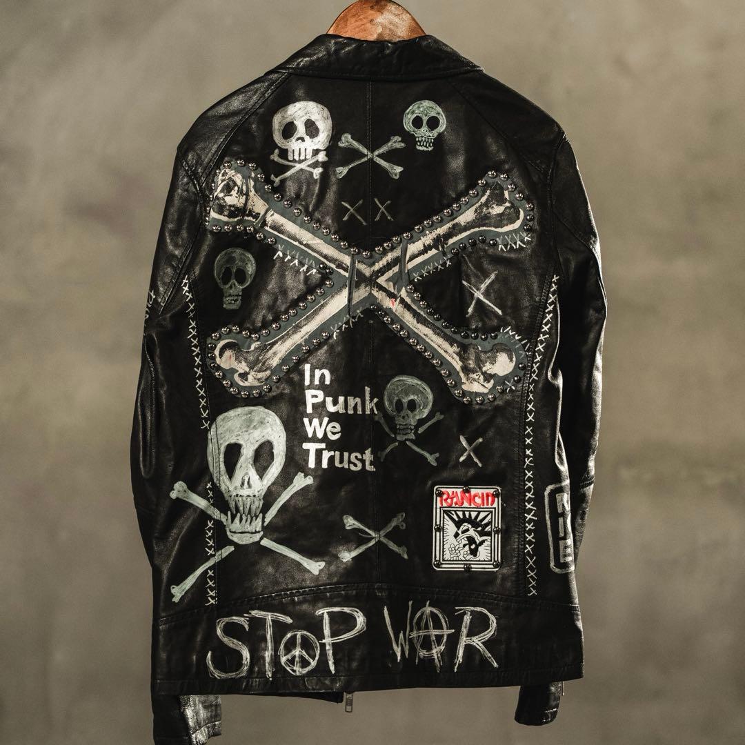 鋲ジャン　レア　カスタムライダース　レザーライダース