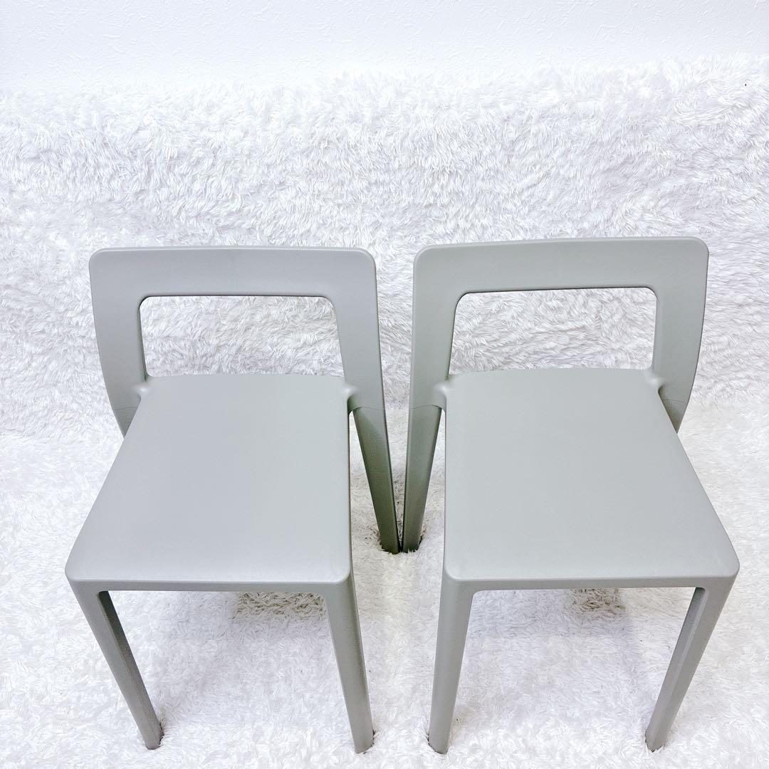 ENOTS エノッツ ミニマルチェア グレー 2脚 岩谷マテリアル スタッキング