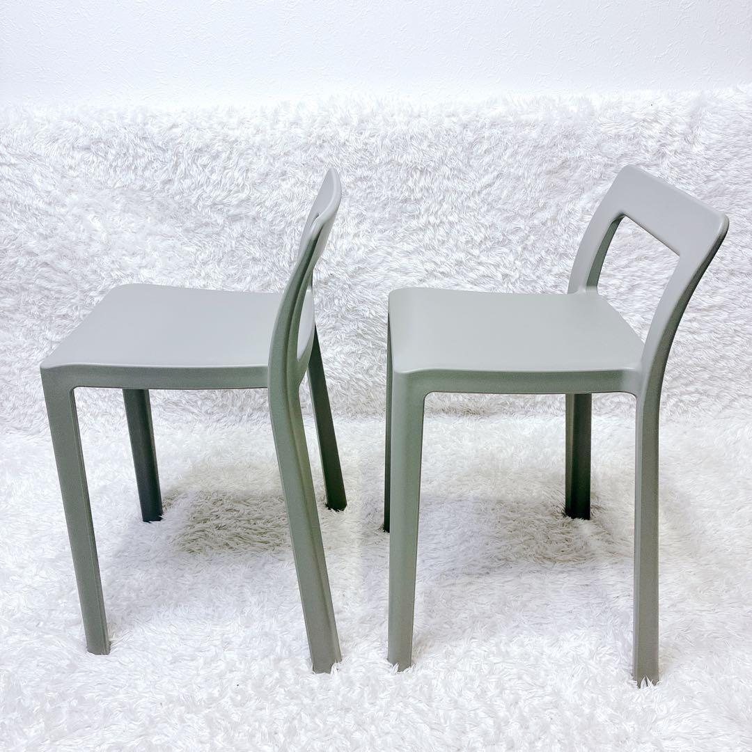 ENOTS エノッツ ミニマルチェア グレー 2脚 岩谷マテリアル スタッキング