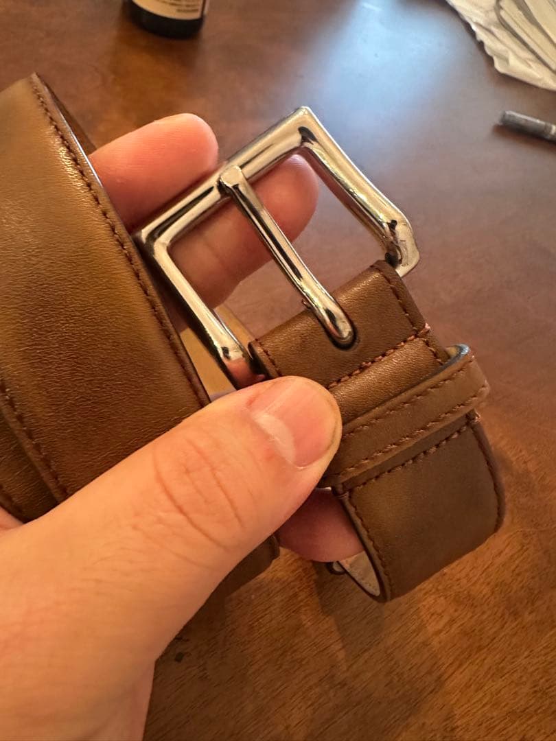 JOHN LOBB SQUARE 022 BELT ダークブラウン⭐️破格‼️