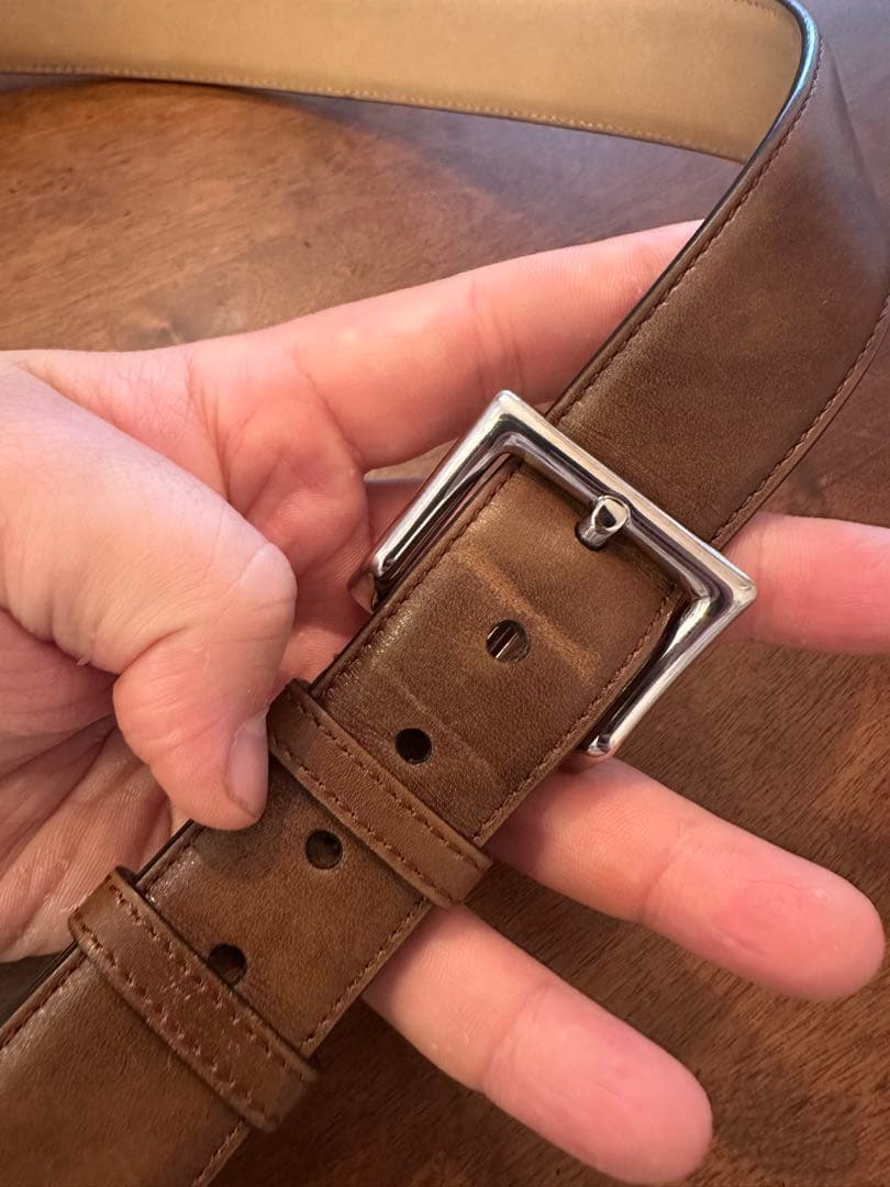 JOHN LOBB SQUARE 022 BELT ダークブラウン⭐️破格‼️