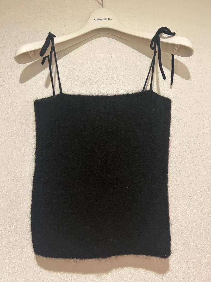 THE SHISHIKUI シシクイ CAMI KNIT / BLACK