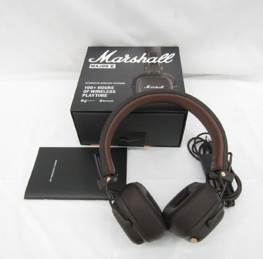 超美品 Marshall Major Ⅴ ワイヤレスヘッドホン ブラウン_28