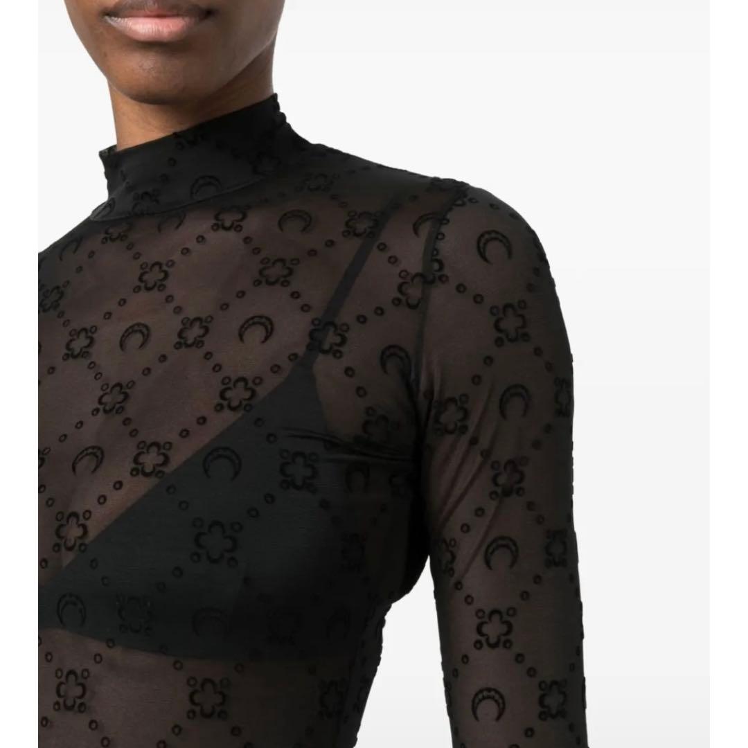 Marine Serre メッシュトップ ブラック