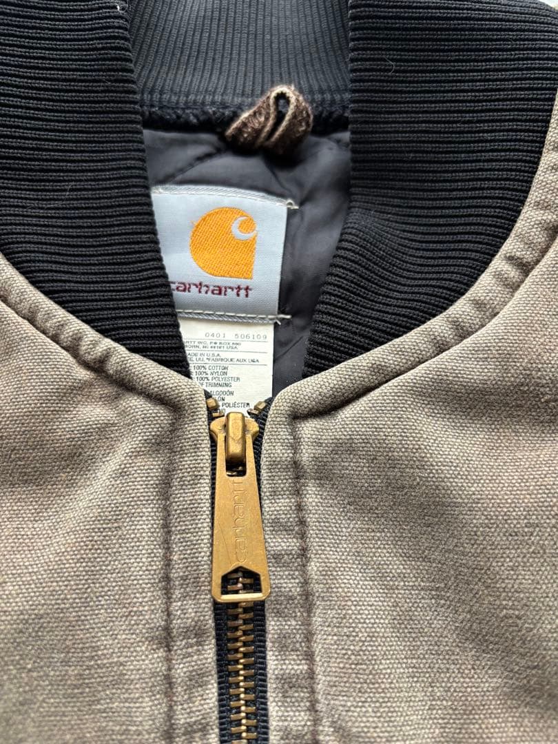 USA製　カーハート　ダックベスト　V02CHT フェード　腰ゴム　Lサイズ