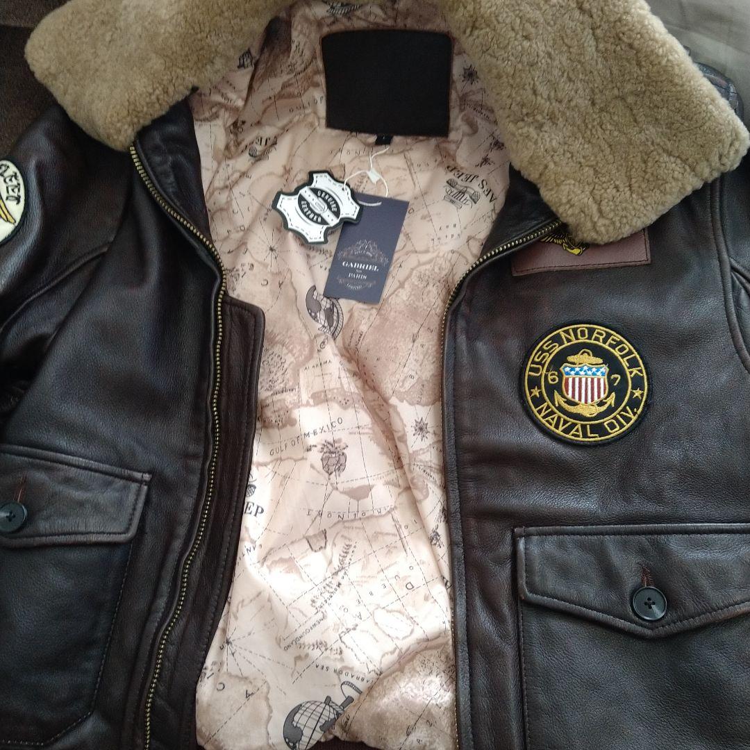 新品　GABRIEL襟厶―トンワッペン付レザーG―1フライトジャケットＬサイズ