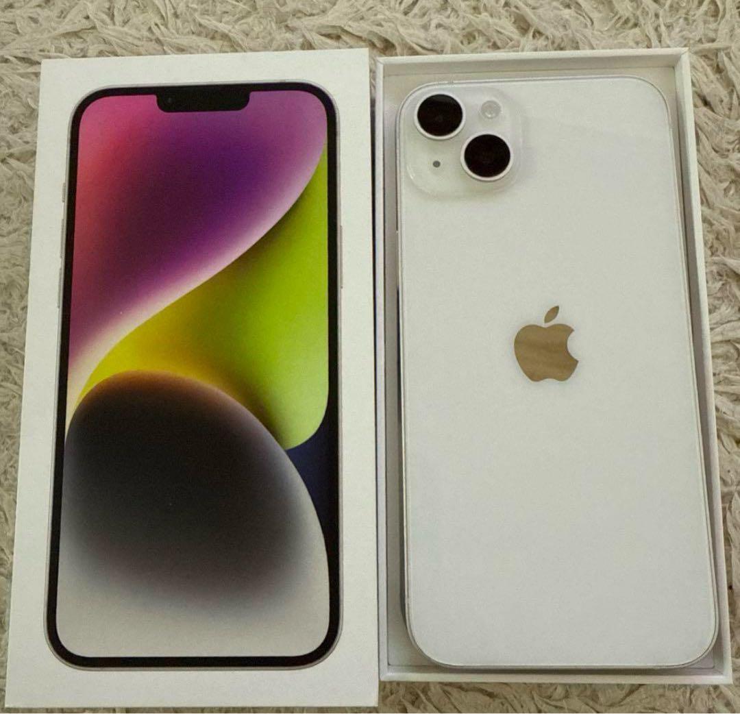 Apple iPhone 14 plus 本体　128GB 美品 白