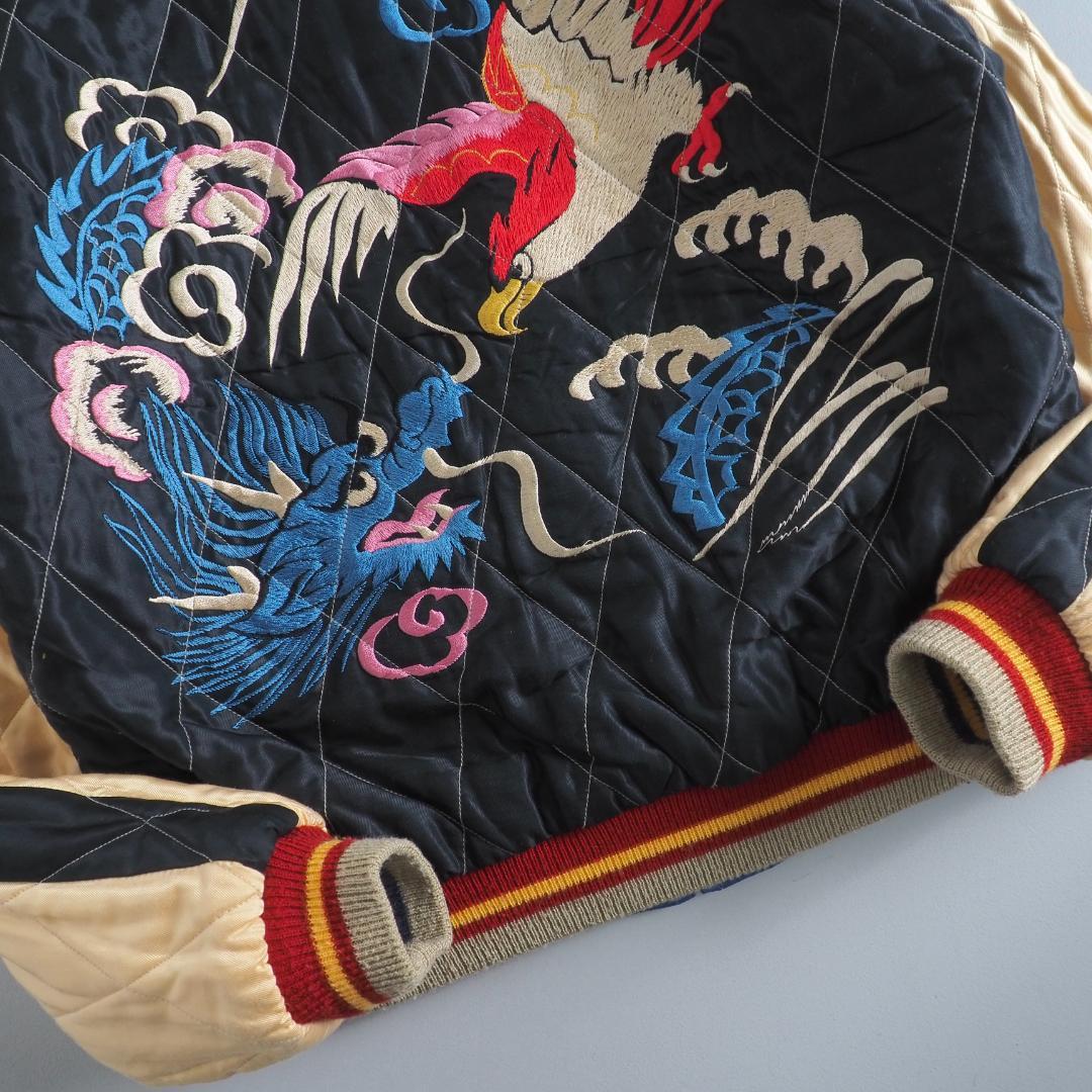 テーラー東洋　スカジャン　スーベニアジャケット　リバーシブル　虎　鷹　美品