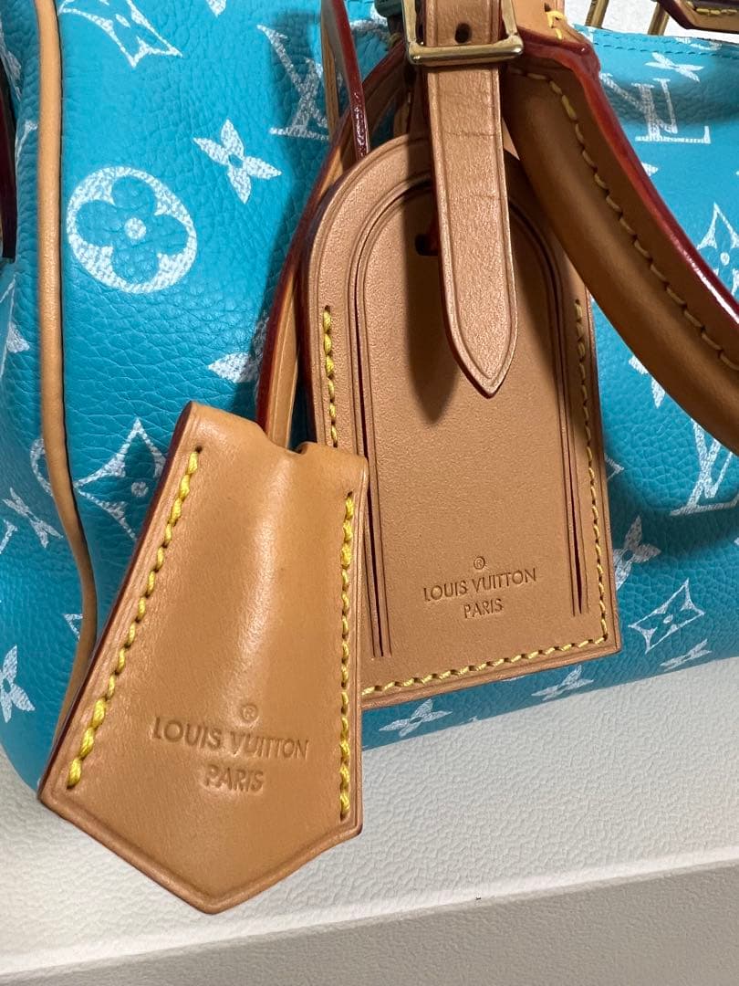 ルイヴィトン LV スピーディ P9 バンドリエール 25 ターコイズ 正規品