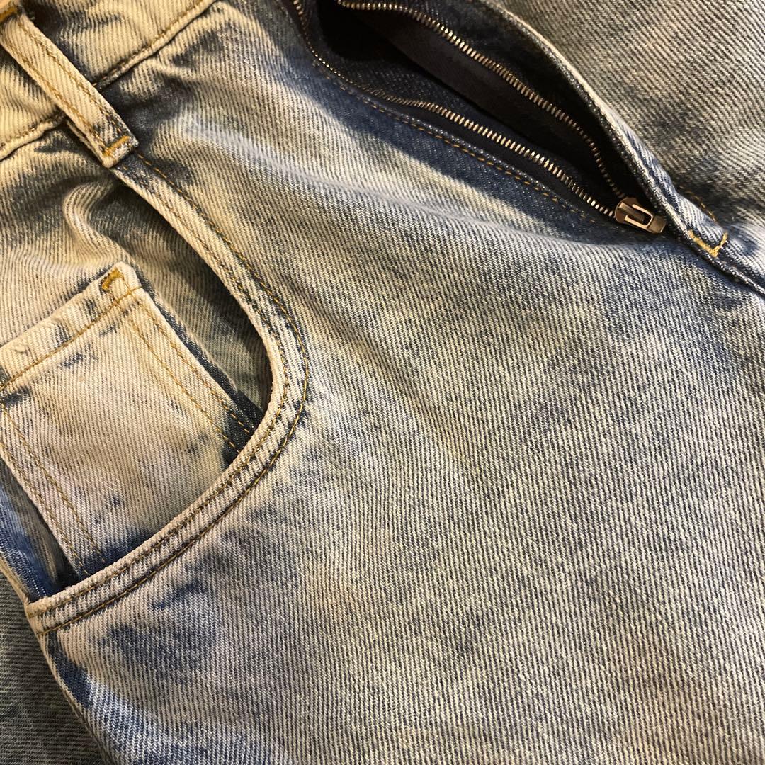 【美品】メゾンマルジェラ 22AW カットアウト　5ポケットワイドデニムパンツ