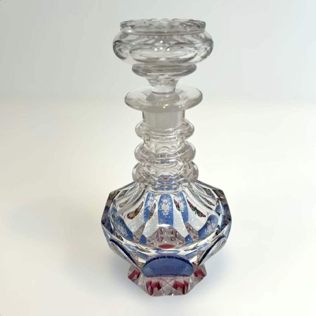 ボヘミアガラス デキャンタ 1930年代西洋 アンティーク クリスタルガラス