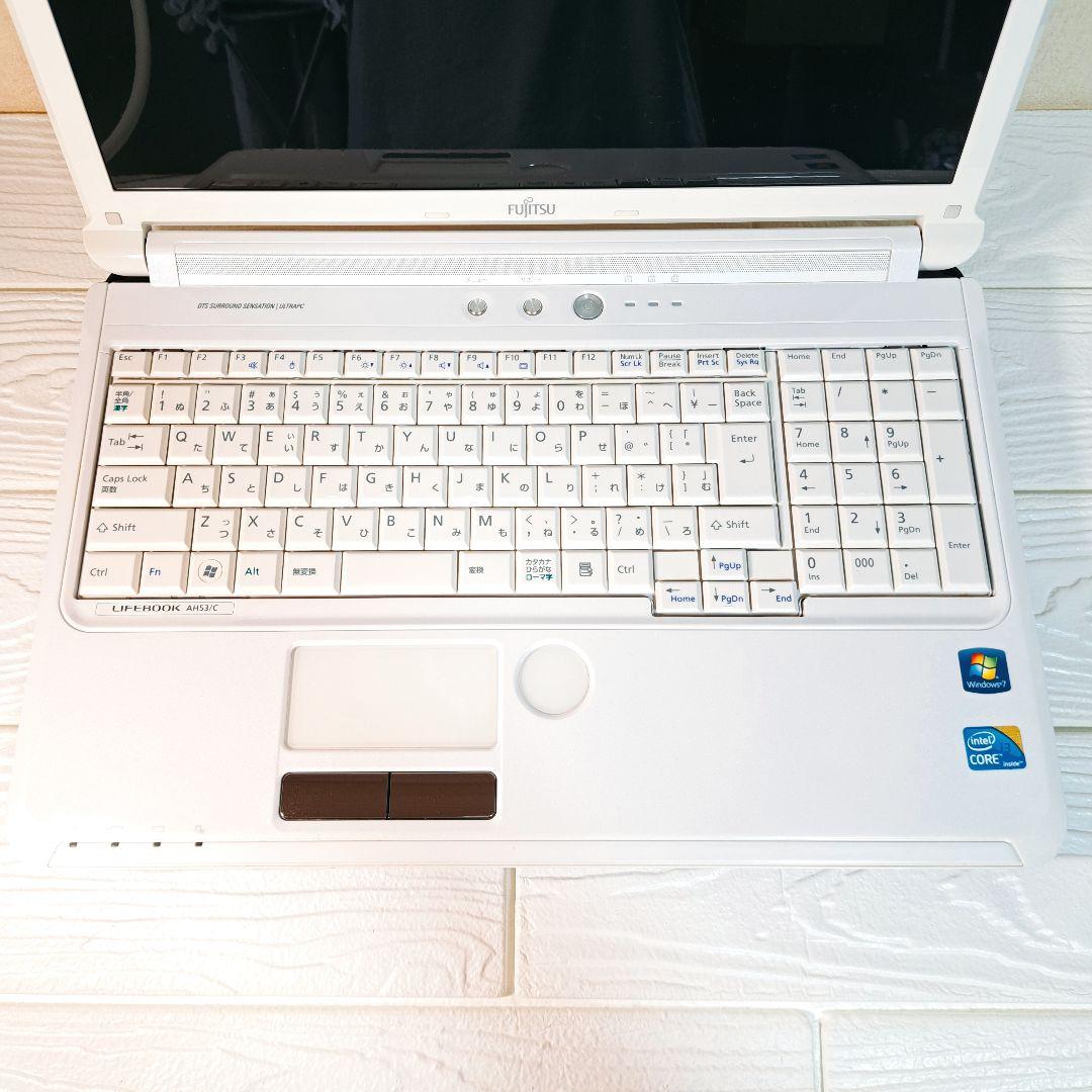 富士通 LIFE BOOK ノートパソコン PC ホワイト オフィス SSD