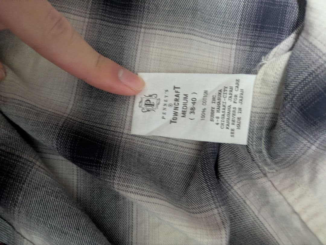 Towncraft オンブレシャツ　船タグ 60s復刻