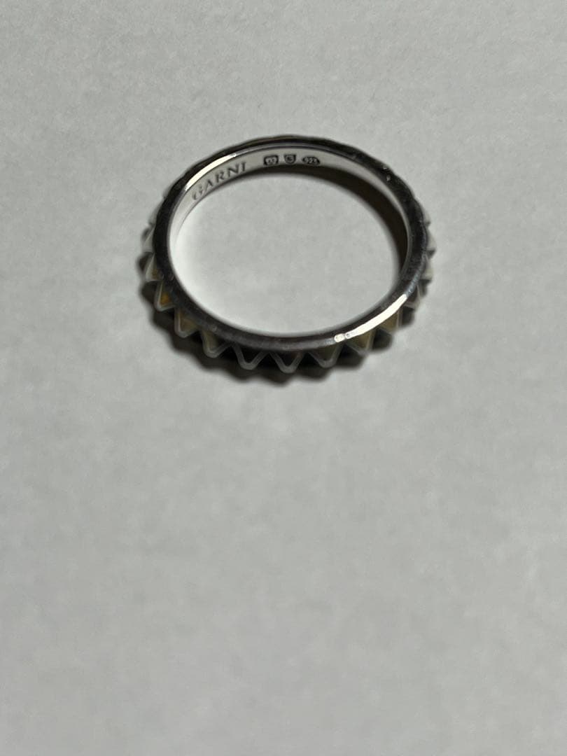 【美品】GARNI-Multiple Studs Ring/Silver/15号