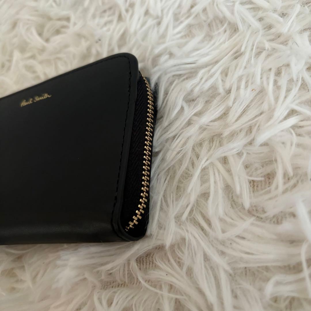 未使用品　ポールスミス　小銭入れ　ケース定期 L字黒　マルチカラー
