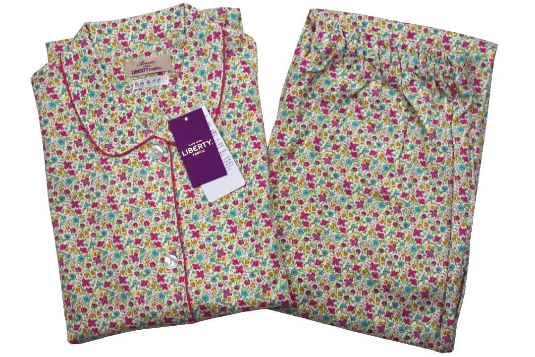 【新品】リバティ LIBERTY fabric　秋冬物総柄パジャマ（L)　日本製