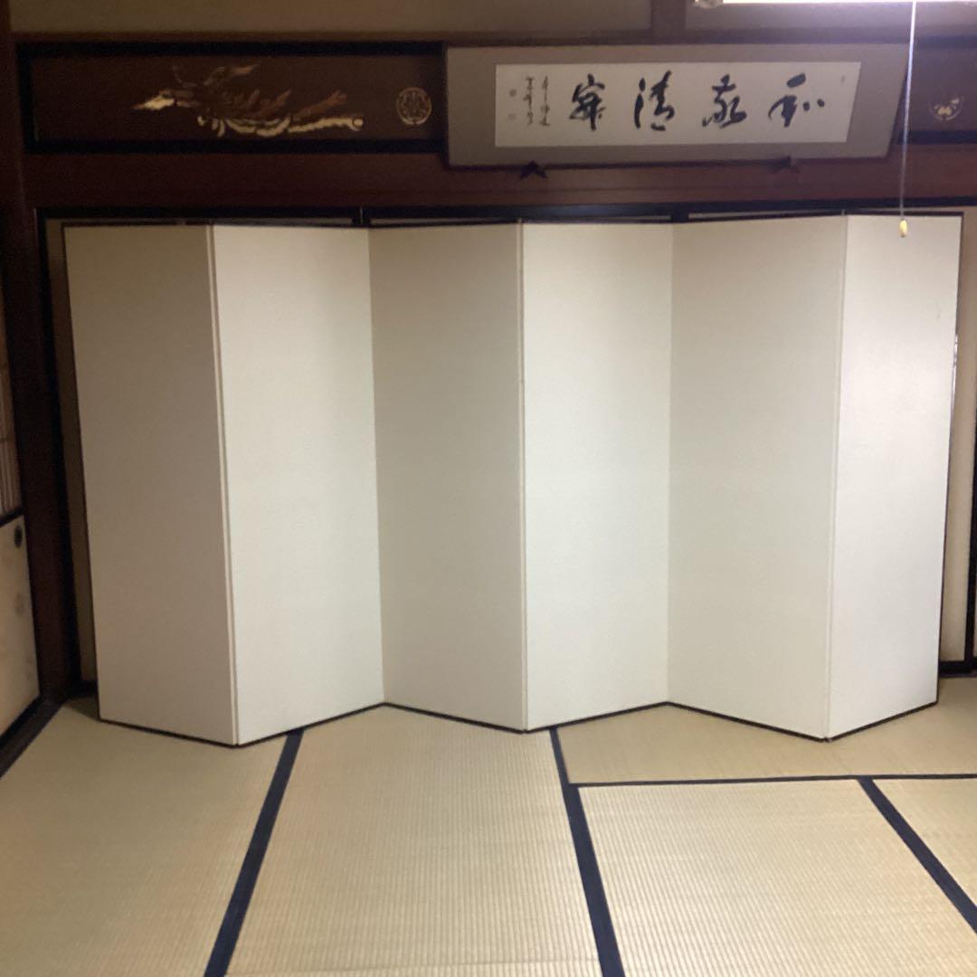 O-30 虎と鳥の絵柄の屏風 6絵柄　パテーション水屋屏風としても