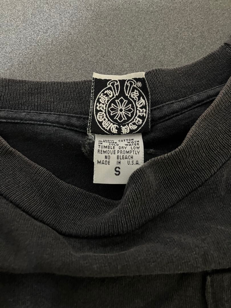 ヴィンテージ　クロムハーツ　ロンT ブラック　クロス&ホースシュー サイズM相当