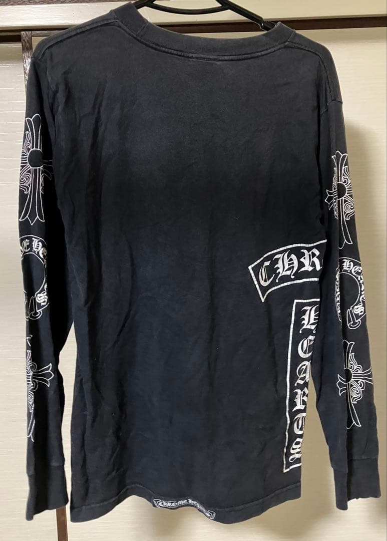 ヴィンテージ　クロムハーツ　ロンT ブラック　クロス&ホースシュー サイズM相当