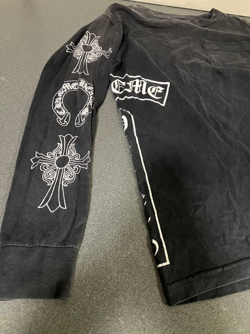 ヴィンテージ　クロムハーツ　ロンT ブラック　クロス&ホースシュー サイズM相当