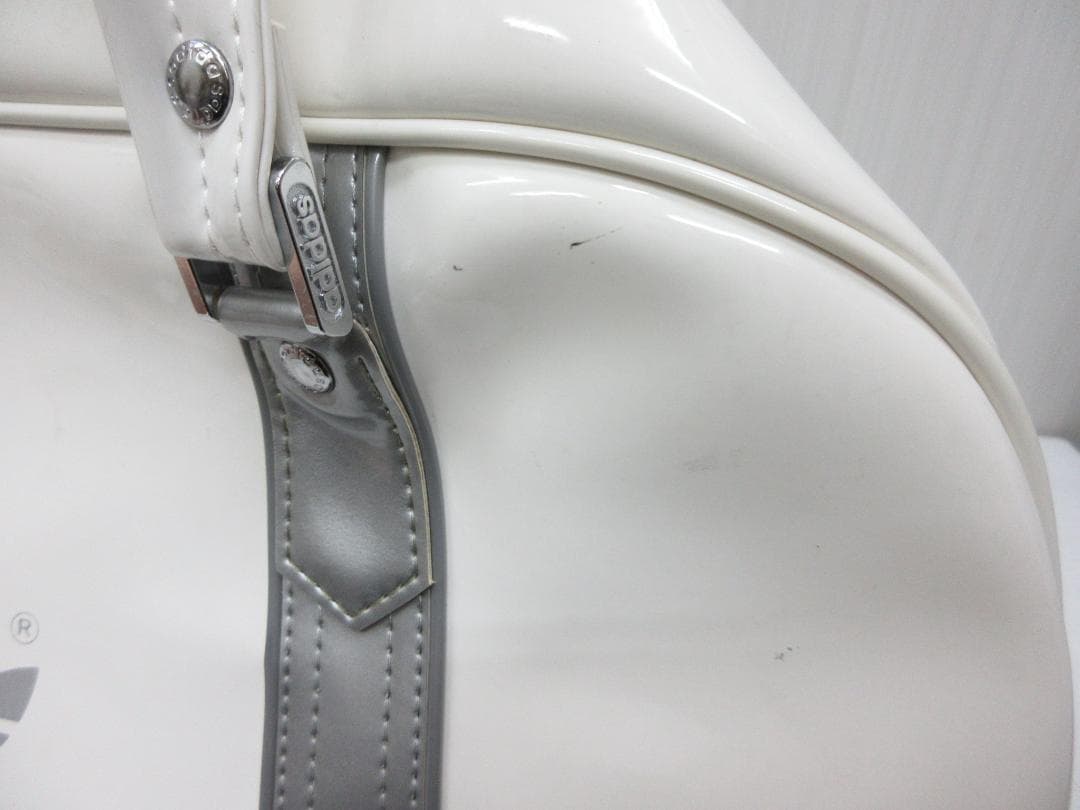 アディダス 80s スーパースター エナメル スポーツバッグ 白 ●①a