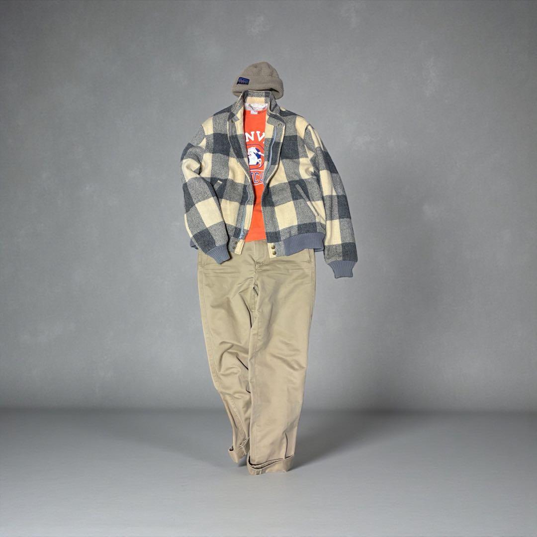 70’s Woolrich ウールハリントンジャケット USA製 短丈 裏ボア